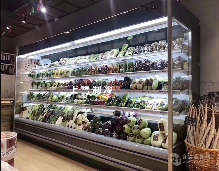 上海直销生鲜超市蔬菜风幕柜喷雾加湿蔬菜保鲜柜