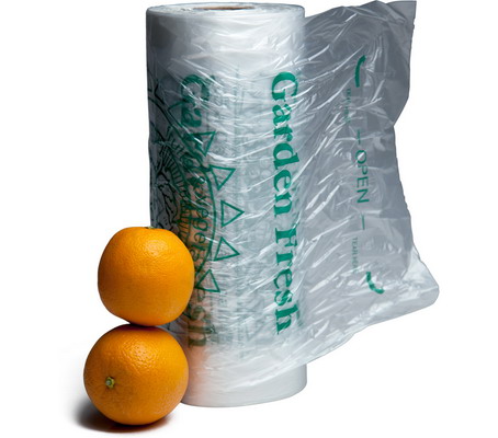 hdpe聚乙烯透明带纸芯卷装食品蔬菜水果袋
