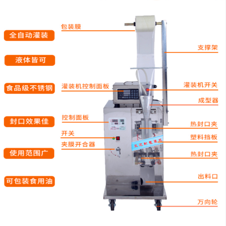 鑫沃發(fā)液體醬料包裝機-膏液條背封包裝機