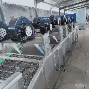 專業生產全自動5米梨清洗除水風干機 梨汁飲料加工清洗風干線