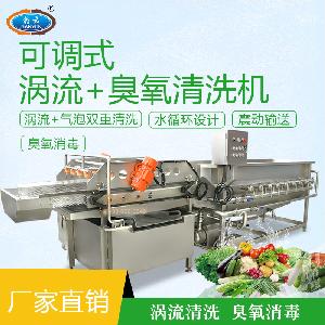 大型自动涡流蔬菜清洗机臭氧消毒洗菜机